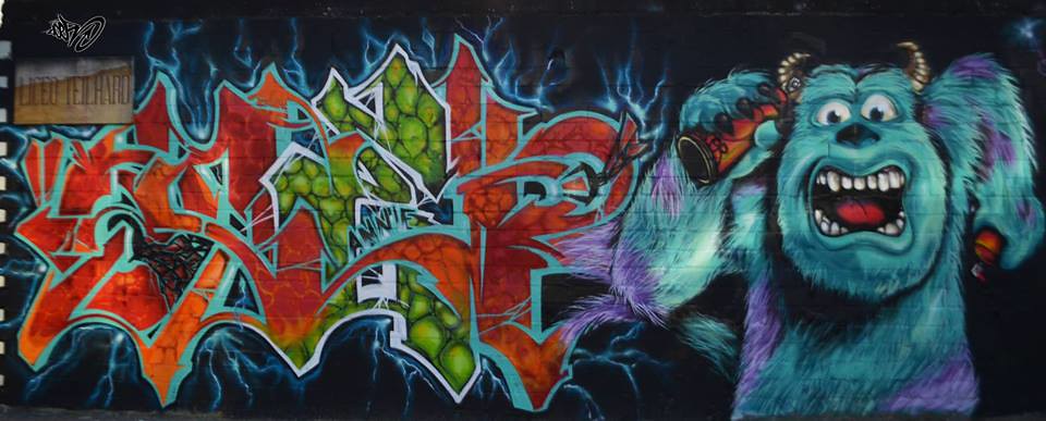 Detail Graffiti Monster Inc Nomer 17