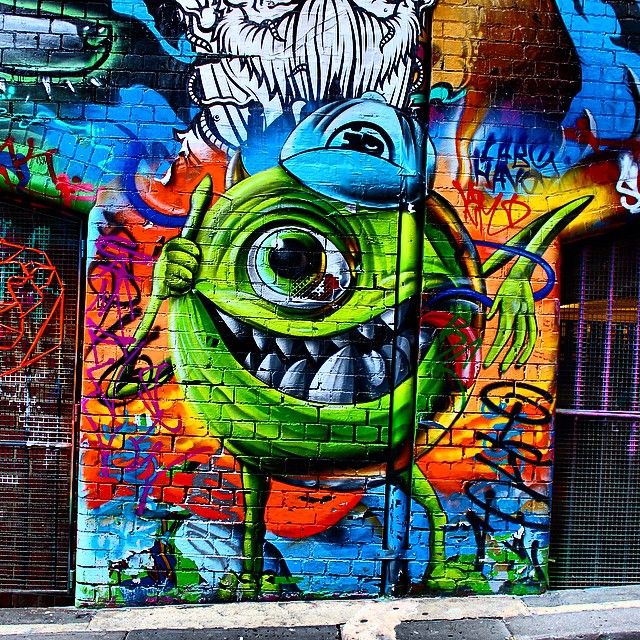 Detail Graffiti Monster Inc Nomer 3