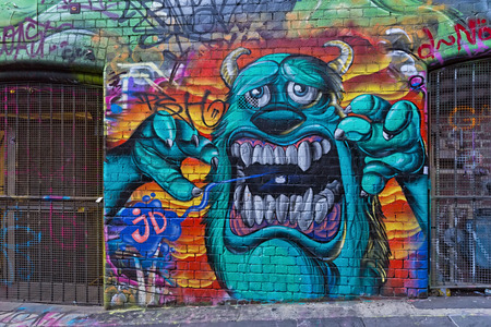 Detail Graffiti Monster Inc Nomer 24