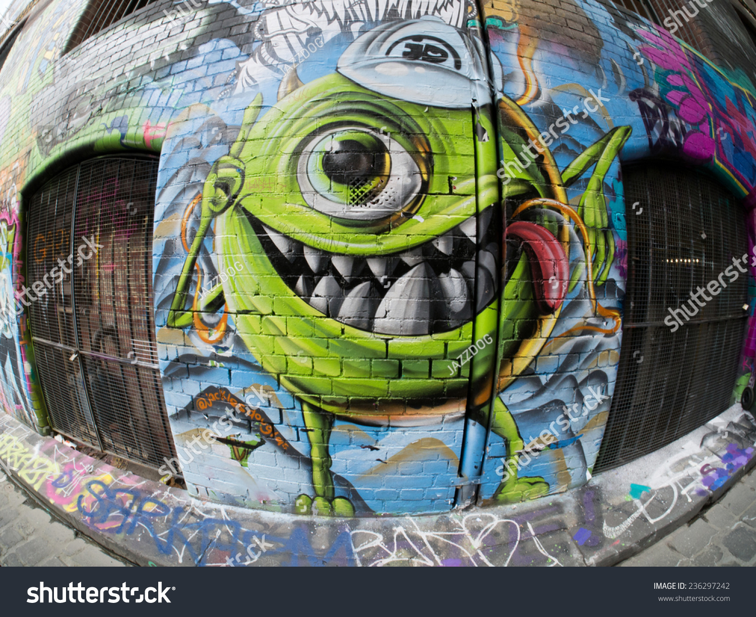 Detail Graffiti Monster Inc Nomer 50