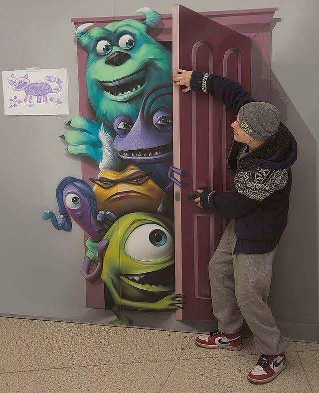 Detail Graffiti Monster Inc Nomer 8