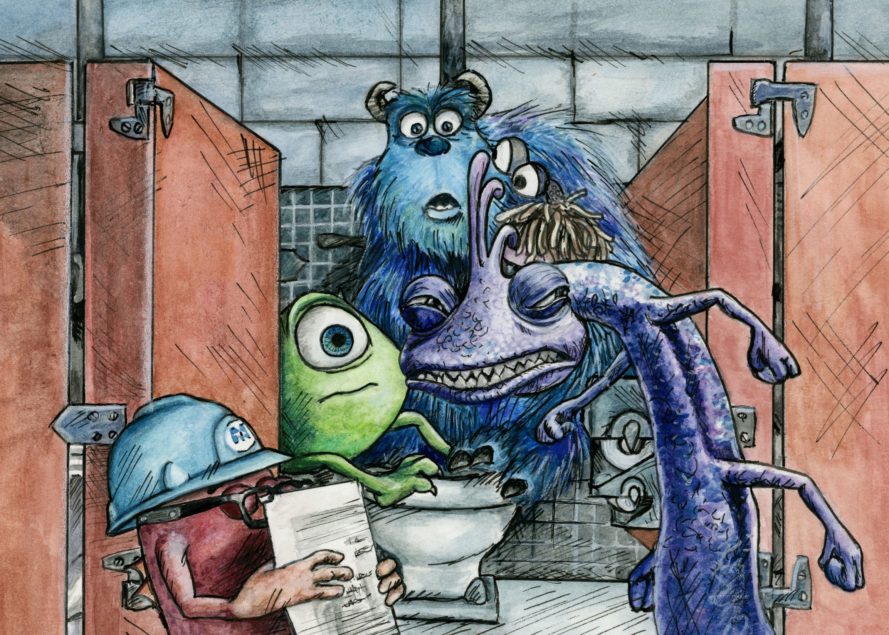 Detail Graffiti Monster Inc Nomer 10