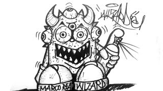 Detail Graffiti Monster Wizard Nomer 5