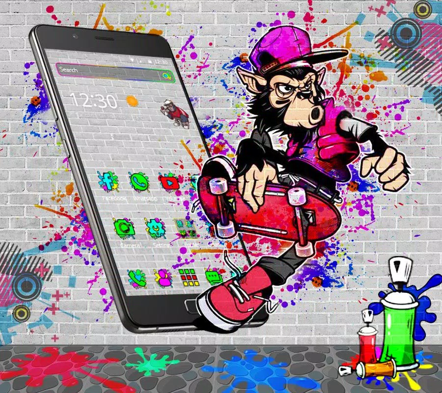Detail Graffiti Monyet Nomer 19