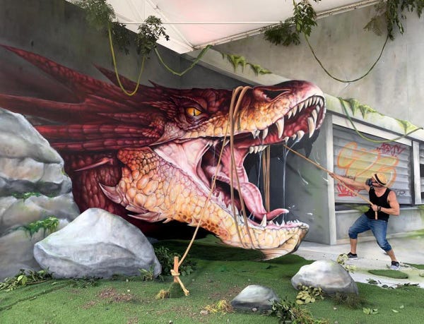 Detail Graffiti Mural 3d Nomer 3