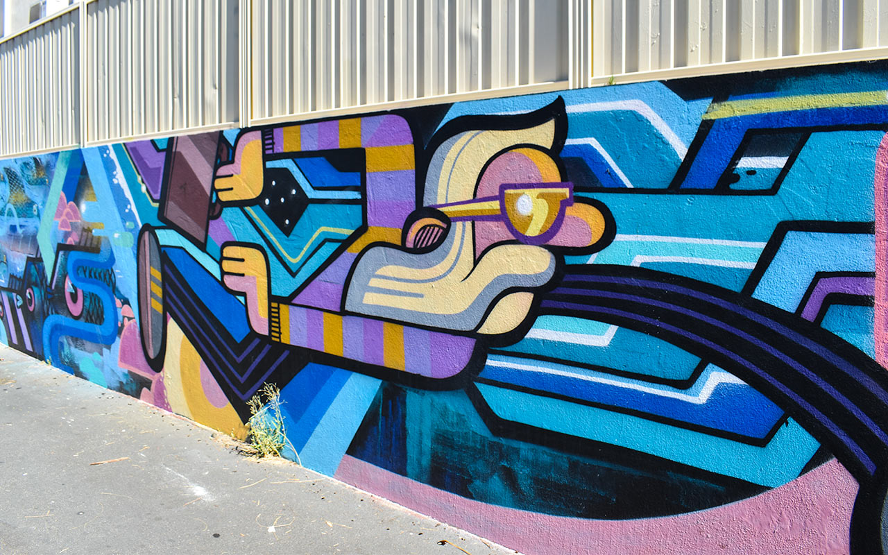 Detail Graffiti Mural Artist Perth Nomer 27