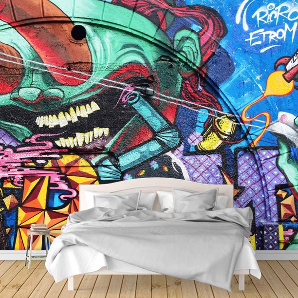 Detail Graffiti Mural Di Kamar Nomer 22