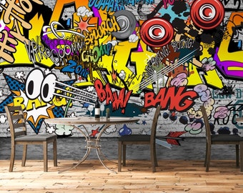 Detail Graffiti Mural Di Kamar Nomer 45