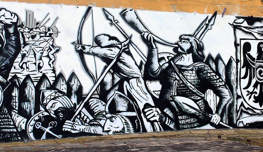 Detail Graffiti Mural Hitam Putih Nomer 11