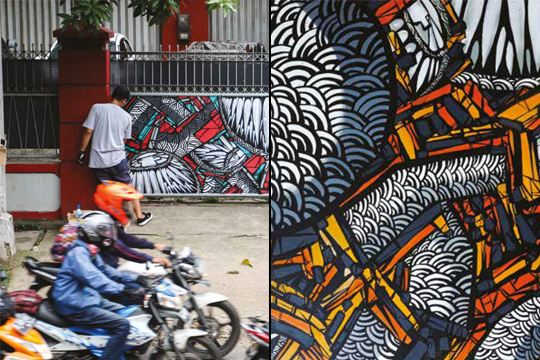 Detail Graffiti Mural Hitam Putih Nomer 29