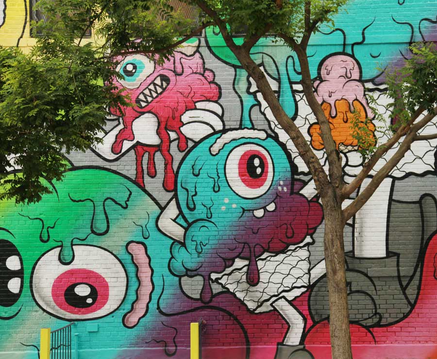 Detail Graffiti Mural Monster Nomer 41