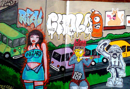 Detail Graffiti Mural Pada Kertas Nomer 14