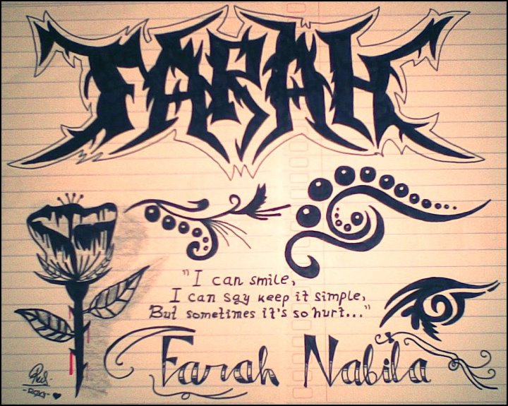 Detail Graffiti Nabila Nomer 12