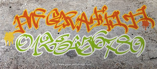 Detail Graffiti Nama Anwar Nomer 12