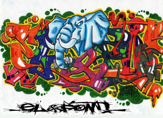 Detail Graffiti Nama Anwar Nomer 20