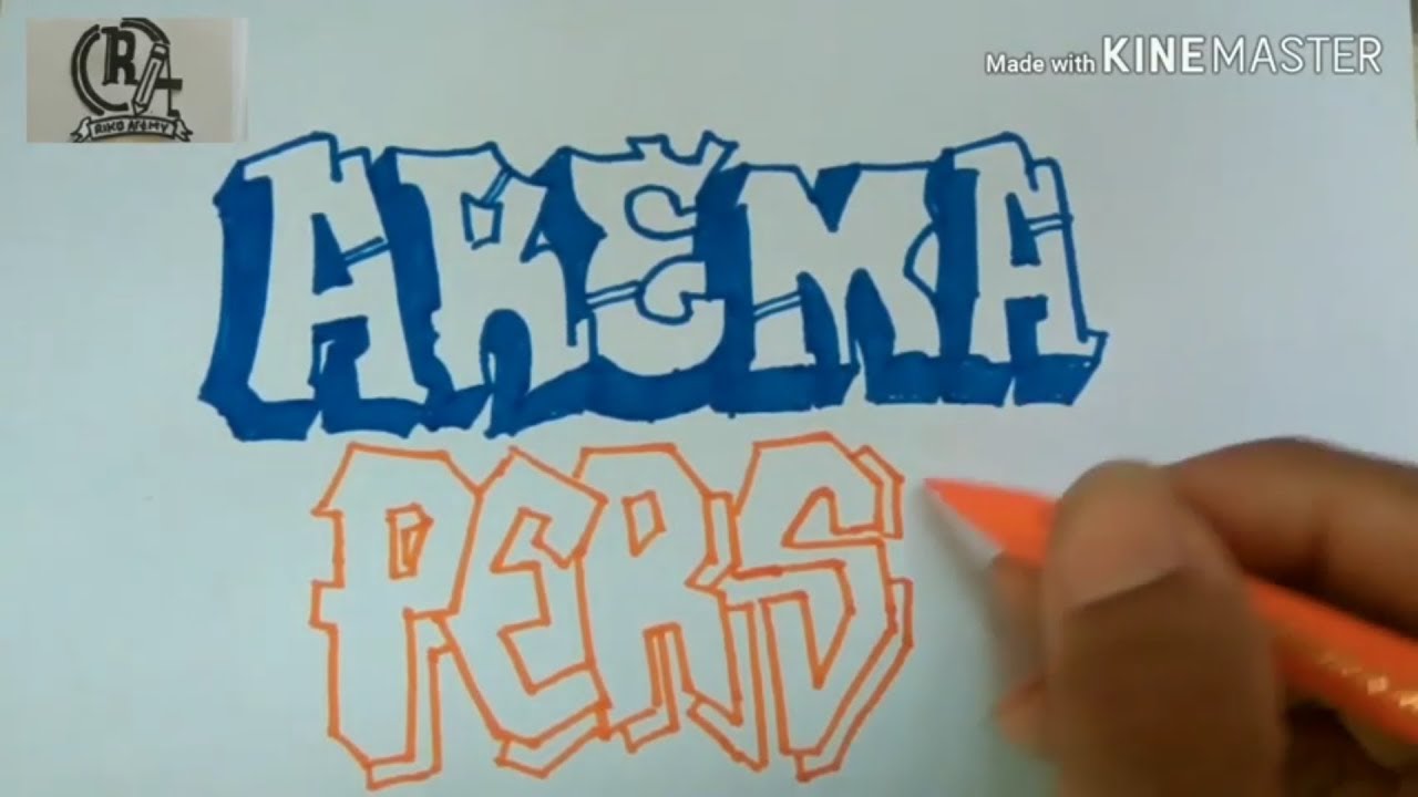 Detail Graffiti Nama Arema Nomer 3