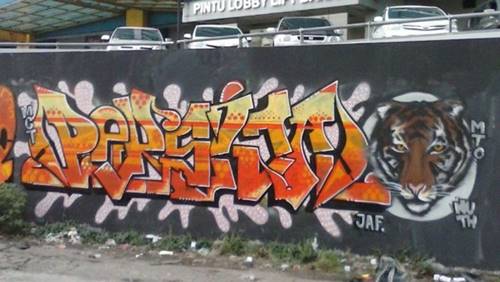 Detail Graffiti Nama Arema Nomer 20