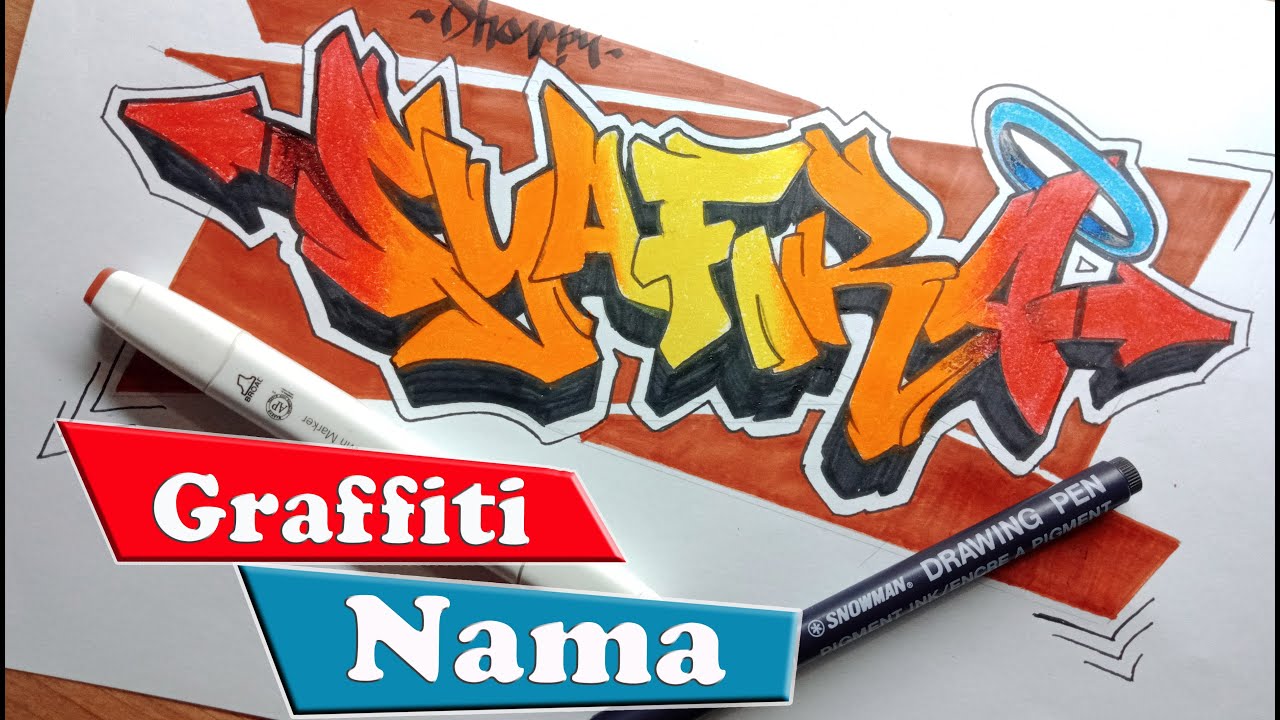 Detail Graffiti Nama Azka Nomer 14