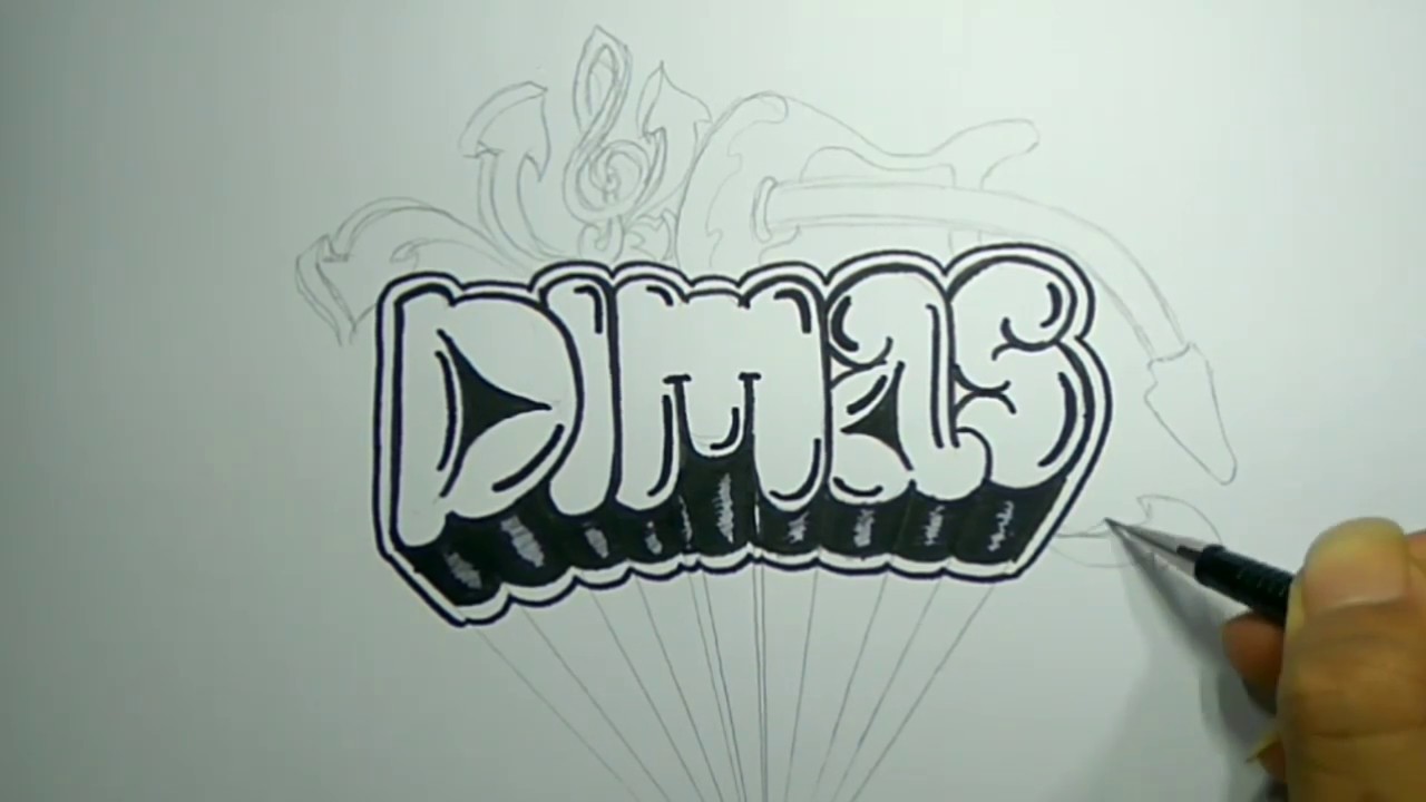 Detail Graffiti Nama Dhamaz Nomer 2