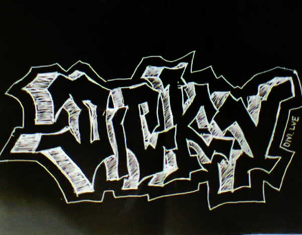 Detail Graffiti Nama Dicky Nomer 2