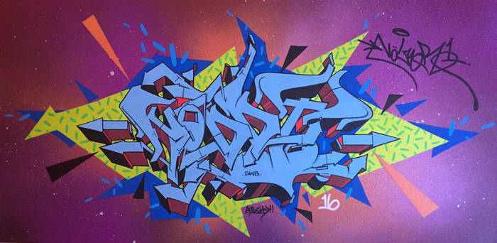 Detail Graffiti Nama Dicky Nomer 15