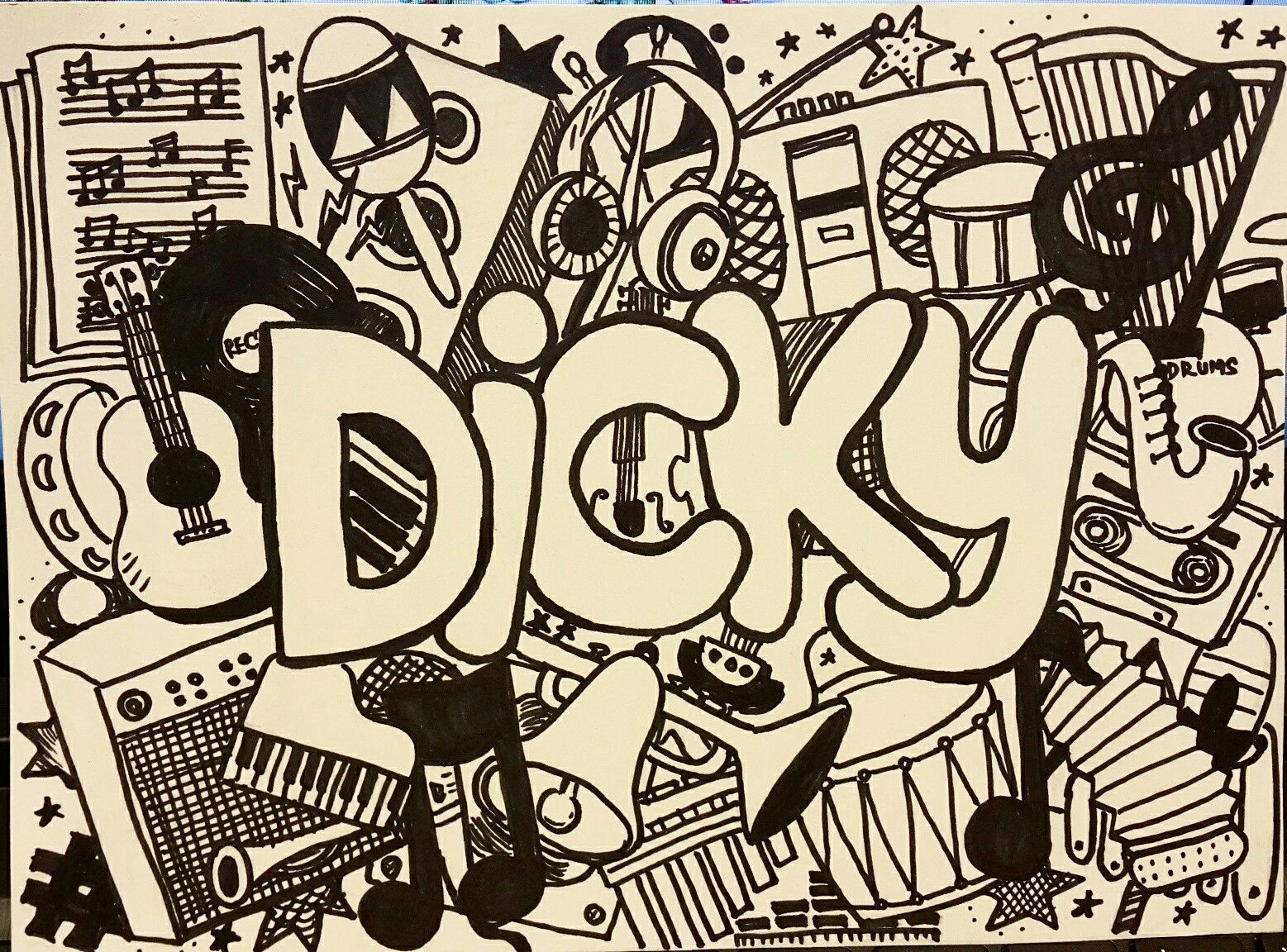 Detail Graffiti Nama Dicky Nomer 3