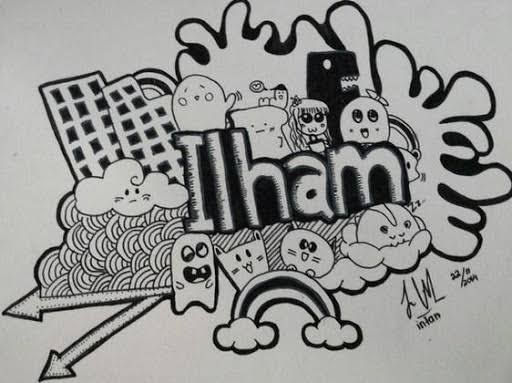 Detail Graffiti Nama Ilham Nomer 5