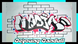 Detail Graffiti Nama Nadia Dikertas Keren Nomer 3