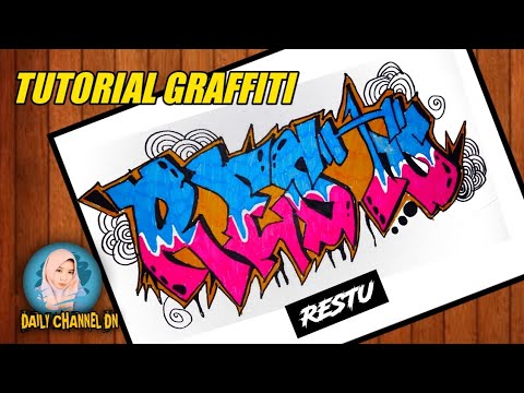 Detail Graffiti Nama Restu Nomer 6