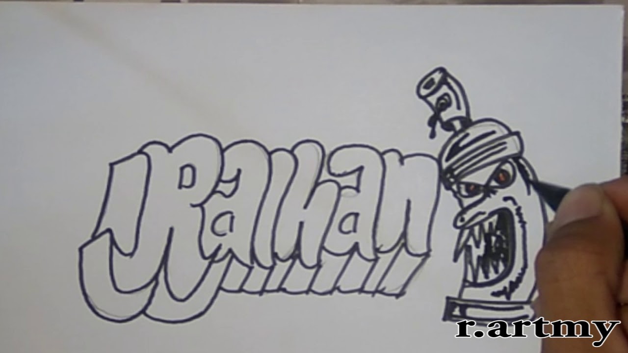 Detail Graffiti Nama Reyhan Nomer 4