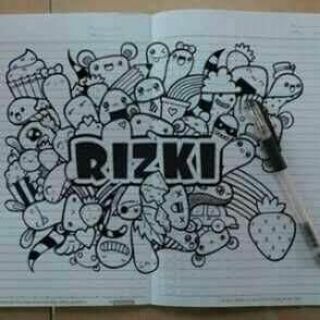 Detail Graffiti Nama Rizky Nomer 12