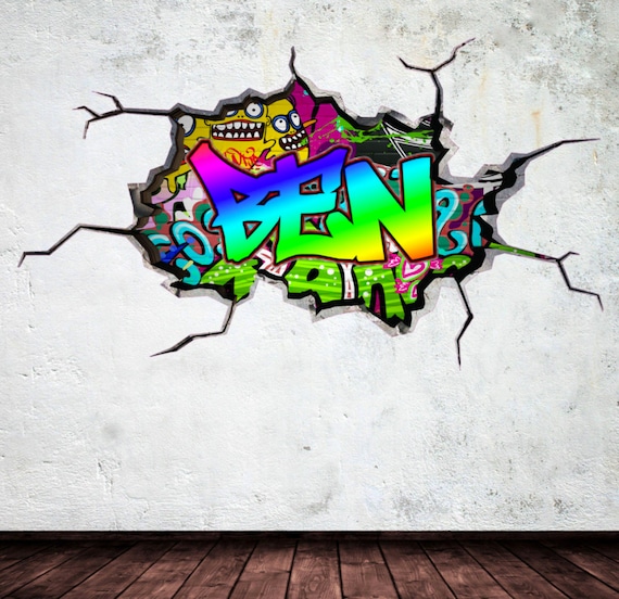 Detail Graffiti Name 3d Nomer 8