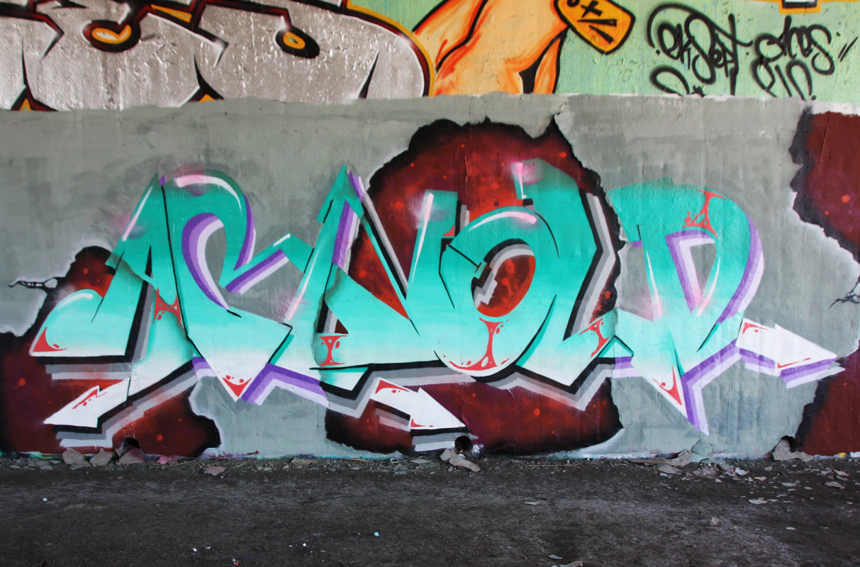 Detail Graffiti Name Arnold Nomer 1