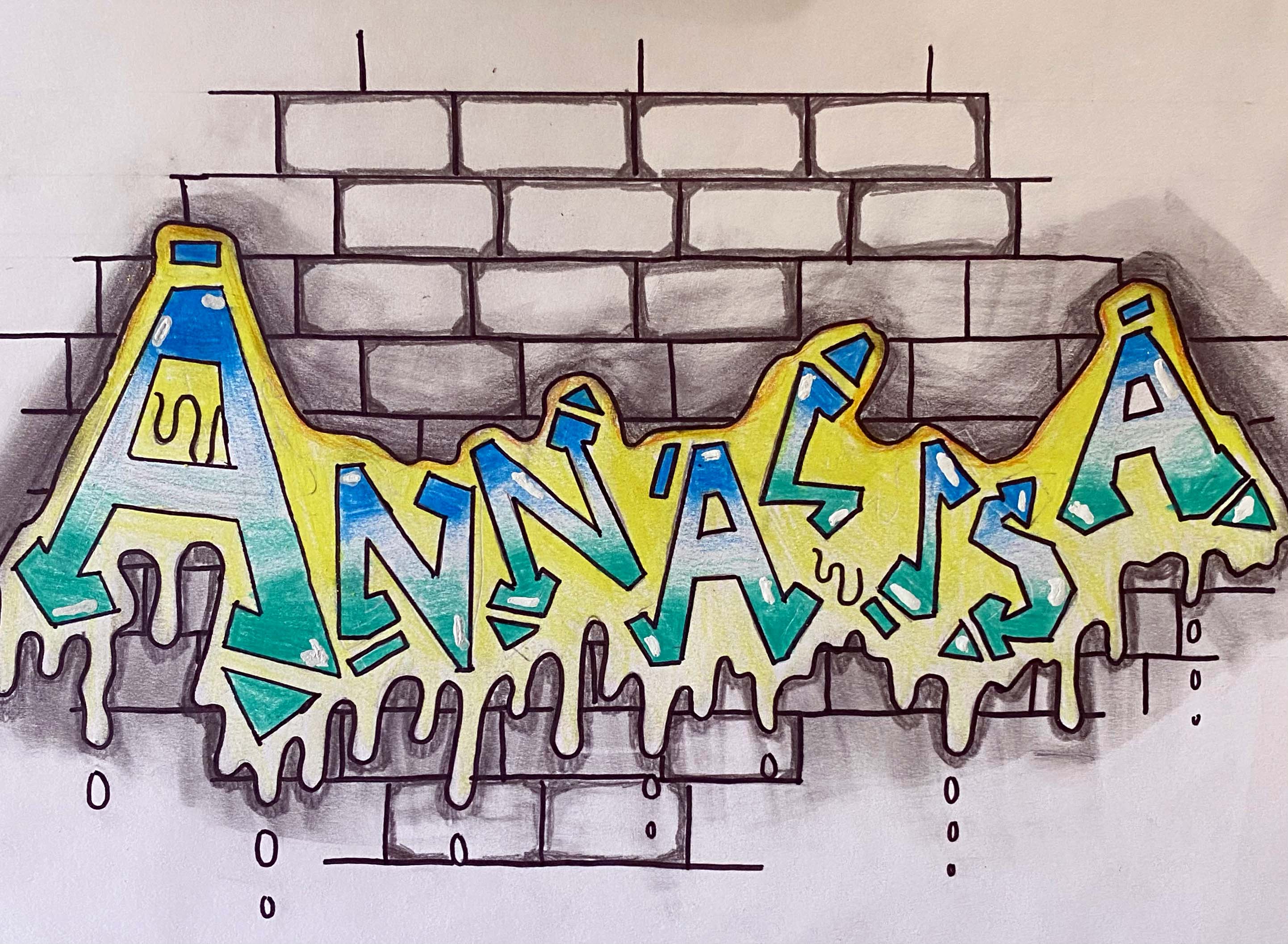 Detail Graffiti Name Art Nomer 2