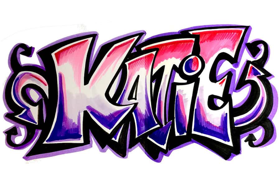 Detail Graffiti Name Art Nomer 13