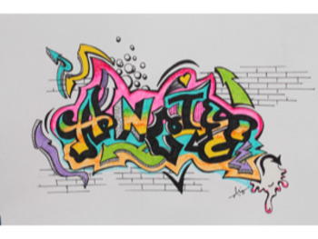 Detail Graffiti Name Art Nomer 16