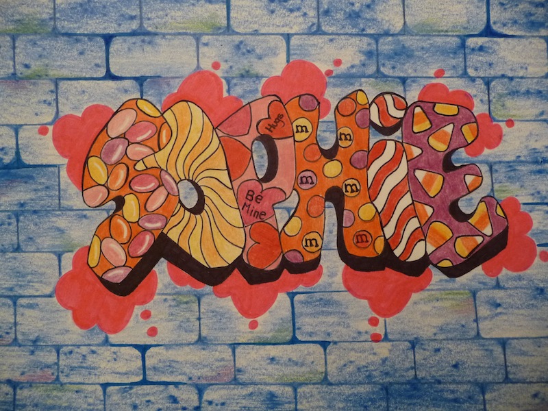 Detail Graffiti Name Art Nomer 17