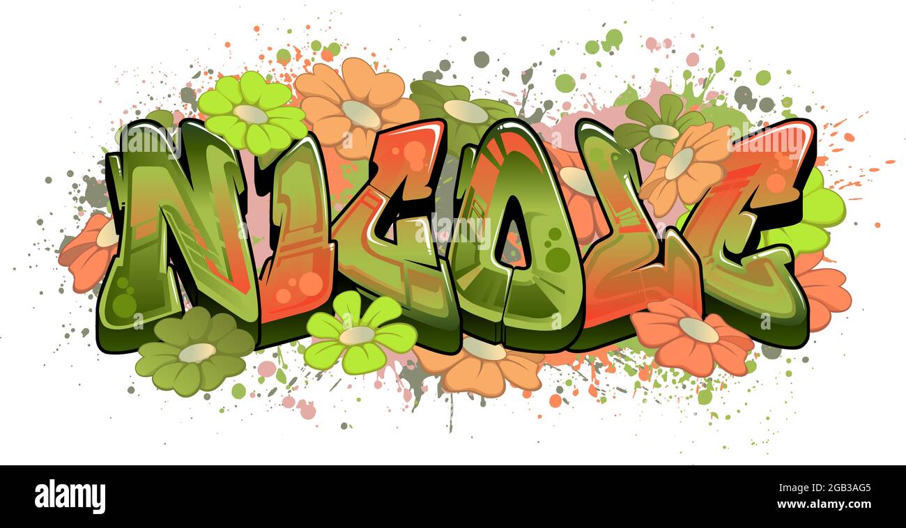 Detail Graffiti Name Art Nomer 20