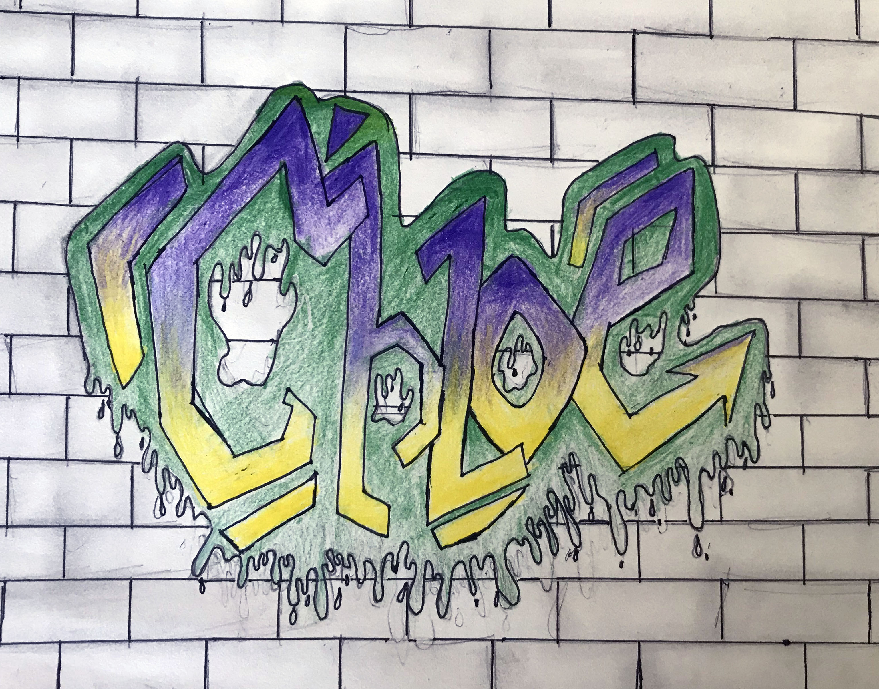 Detail Graffiti Name Art Nomer 3