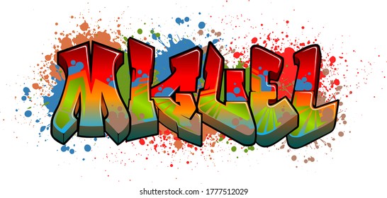 Detail Graffiti Name Art Nomer 23