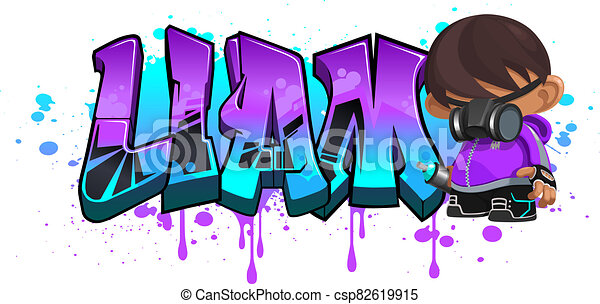 Detail Graffiti Name Art Nomer 37