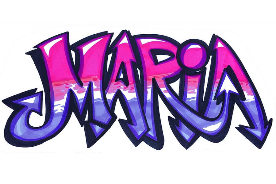 Detail Graffiti Name Art Nomer 54
