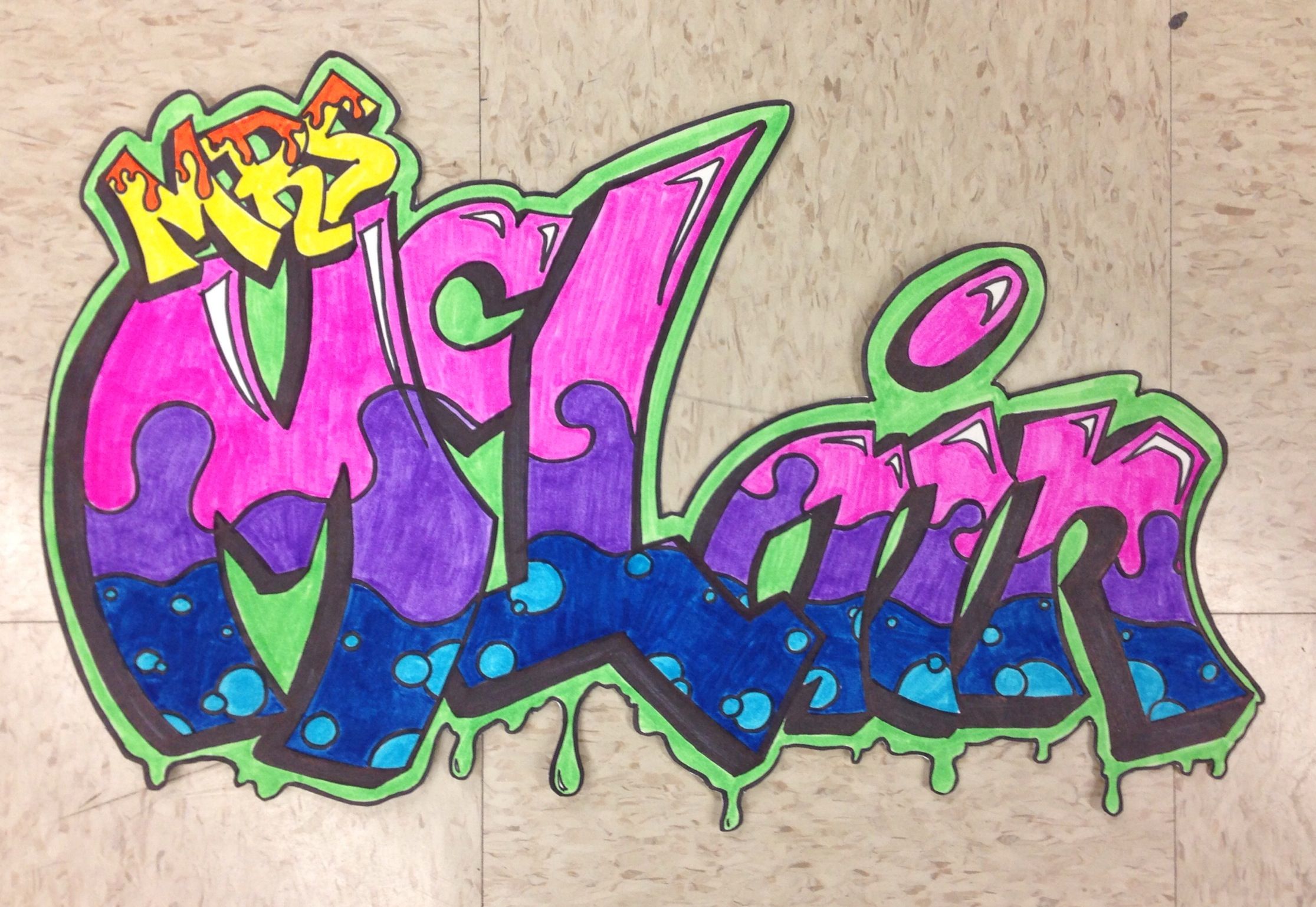 Detail Graffiti Name Art Nomer 10