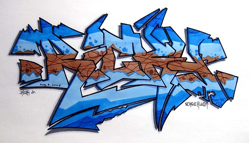 Detail Graffiti Name Jr Nomer 9