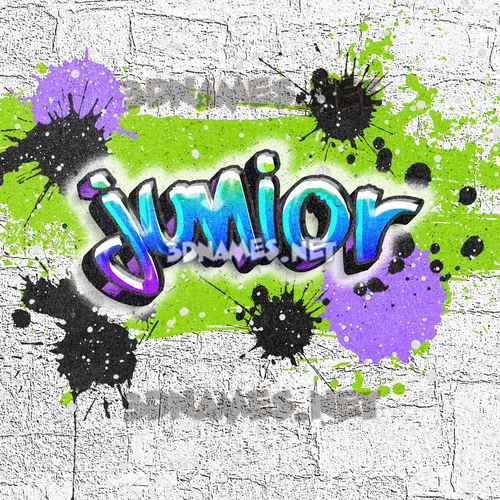 Detail Graffiti Name Junior Nomer 2
