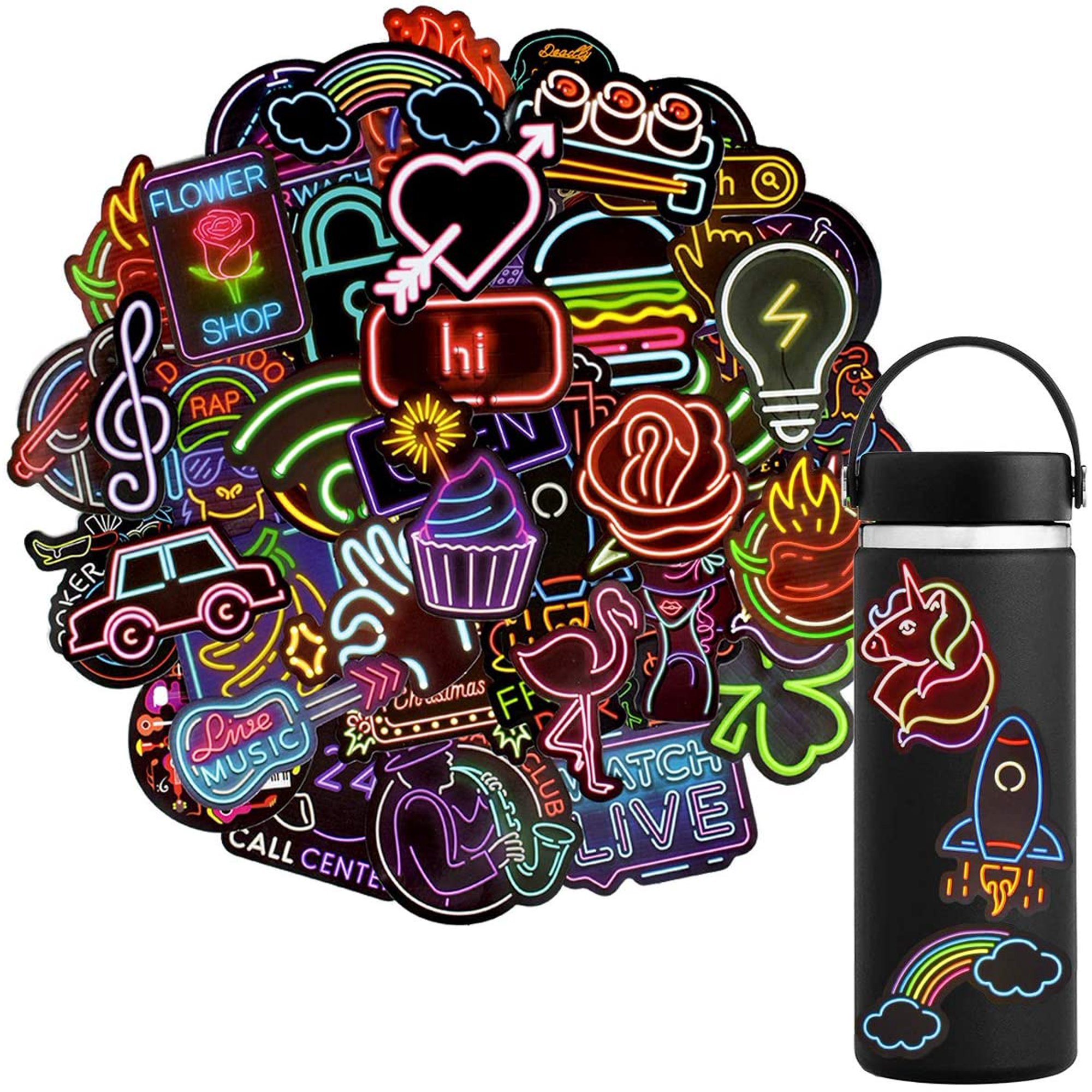 Detail Graffiti Neon 50 Pcs Stiker Nomer 26