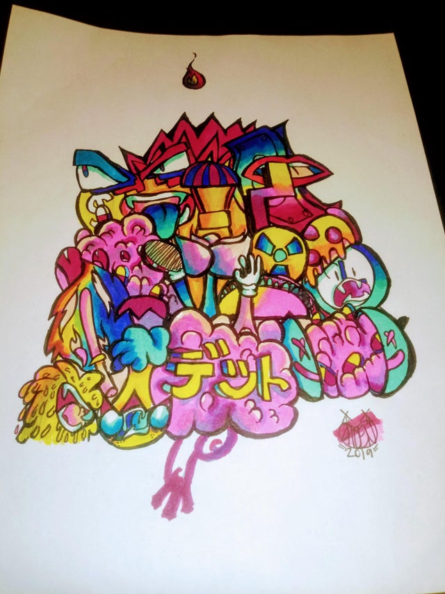 Detail Graffiti Neon Colours Nomer 27