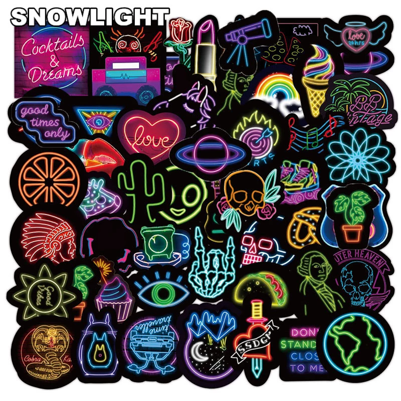 Graffiti Neon Light Pattern - KibrisPDR