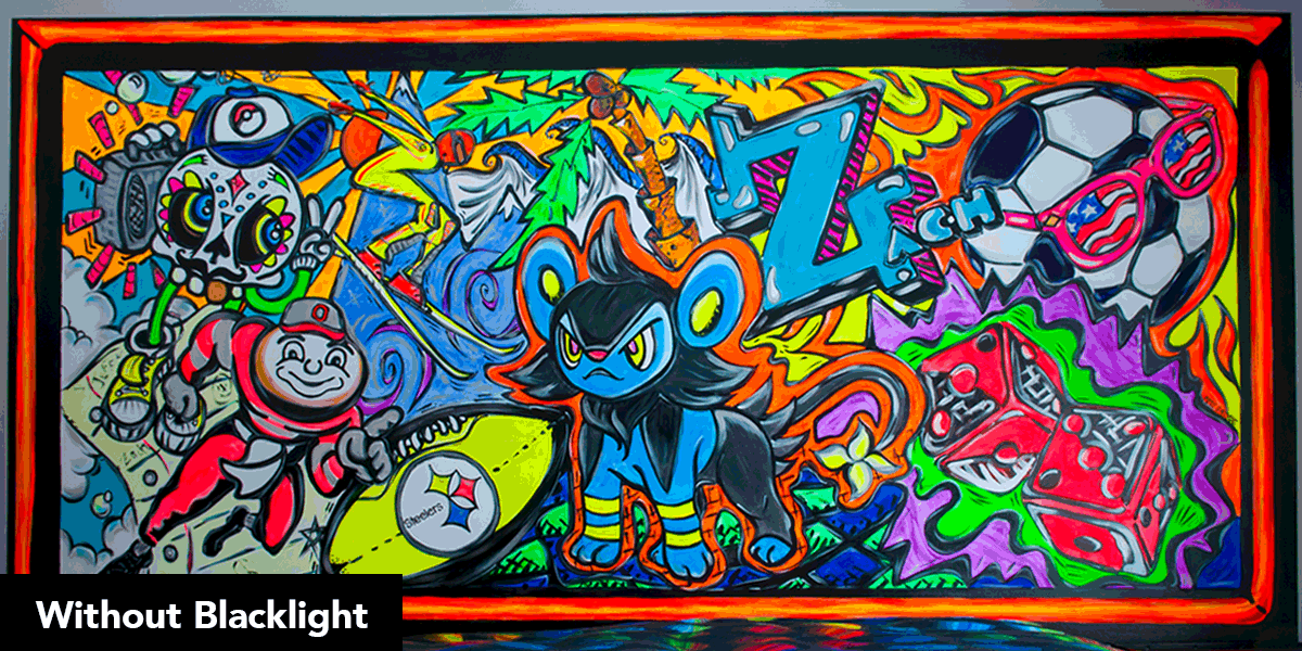 Detail Graffiti Neon Light Pattern Nomer 4