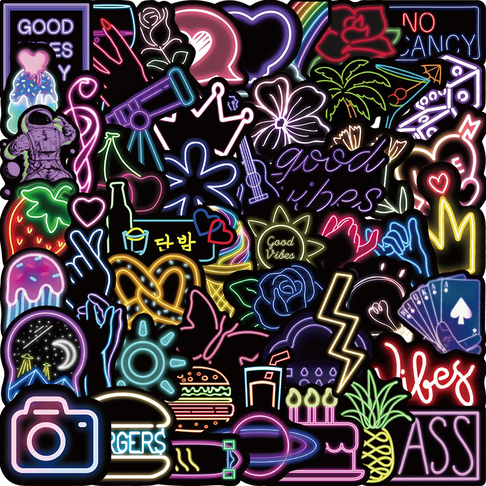 Detail Graffiti Neon Light Pattern Nomer 6